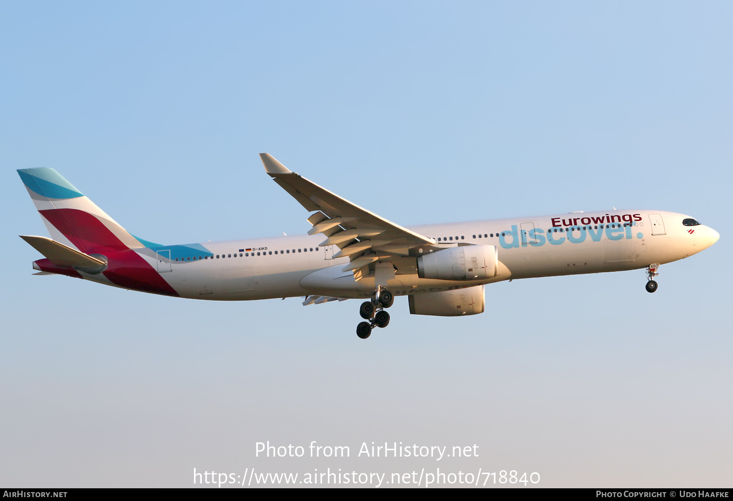 Aircraft Photo of D-AIKD | Airbus A330-343 | Eurowings Discover | AirHistory.net #718840