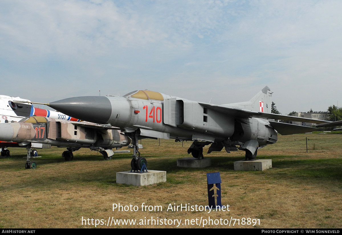 Aircraft Photo of 140 | Mikoyan-Gurevich MiG-23MF | Poland - Air Force | AirHistory.net #718891