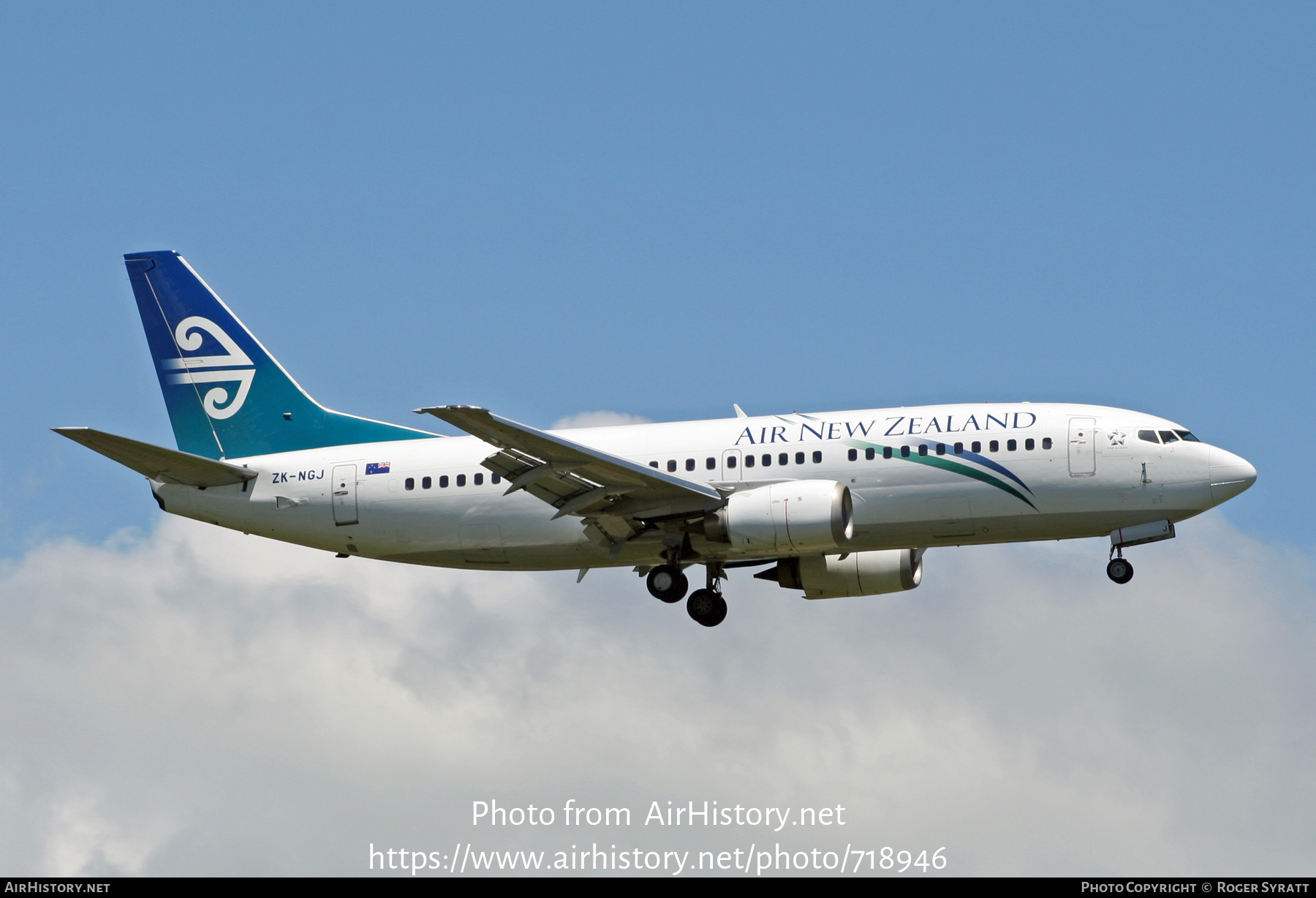 Aircraft Photo of ZK-NGJ | Boeing 737-319 | Air New Zealand | AirHistory.net #718946