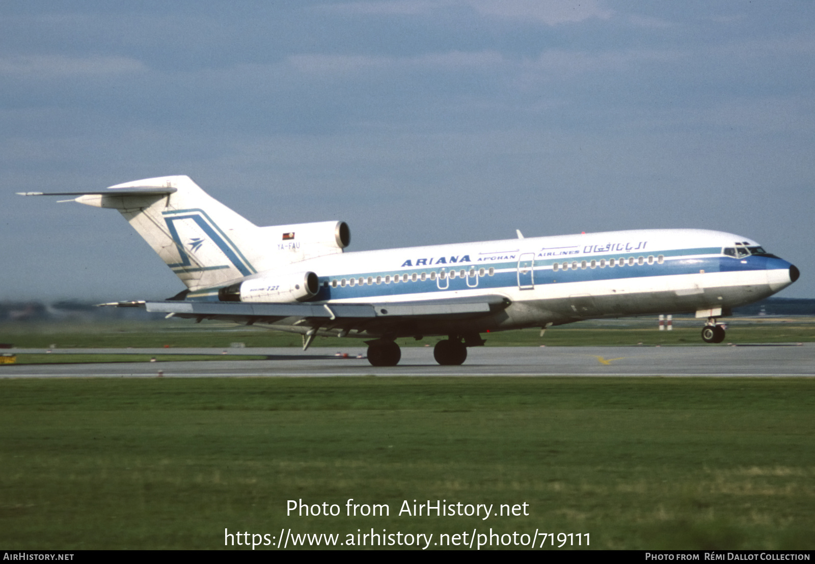 Aircraft Photo of YA-FAU | Boeing 727-113C | Ariana Afghan Airlines | AirHistory.net #719111