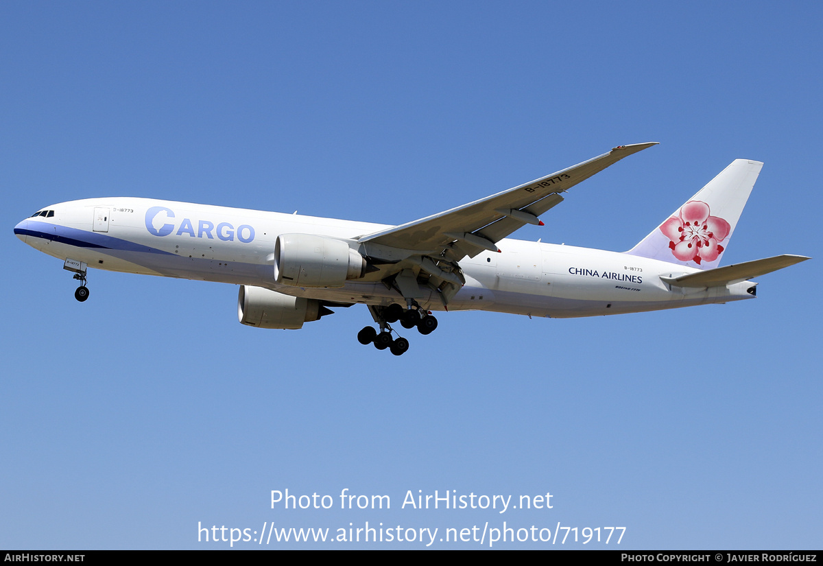 Aircraft Photo of B-18773 | Boeing 777-F | China Airlines Cargo | AirHistory.net #719177