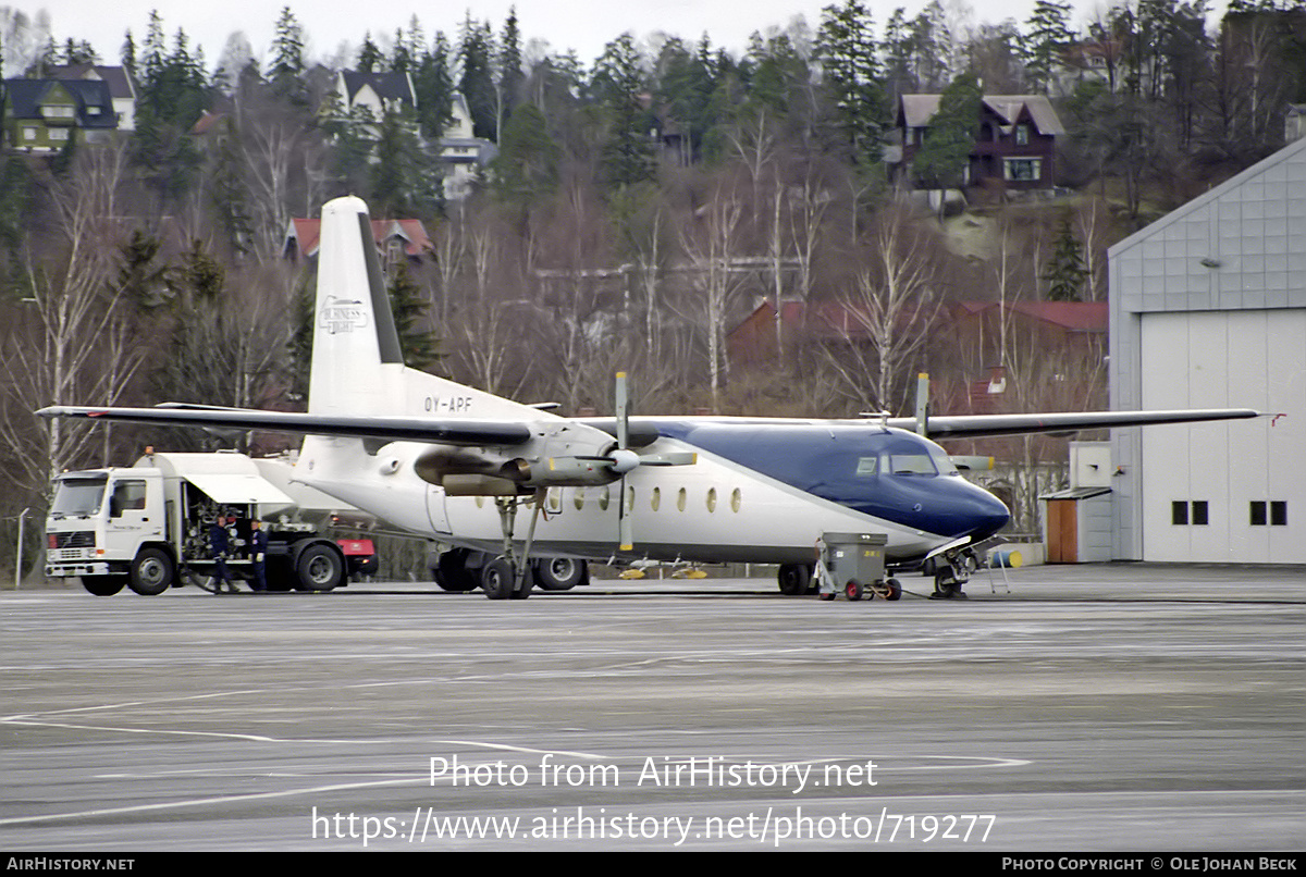 Aircraft Photo of OY-APF | Fokker F27-500 Friendship | Business Flight | AirHistory.net #719277