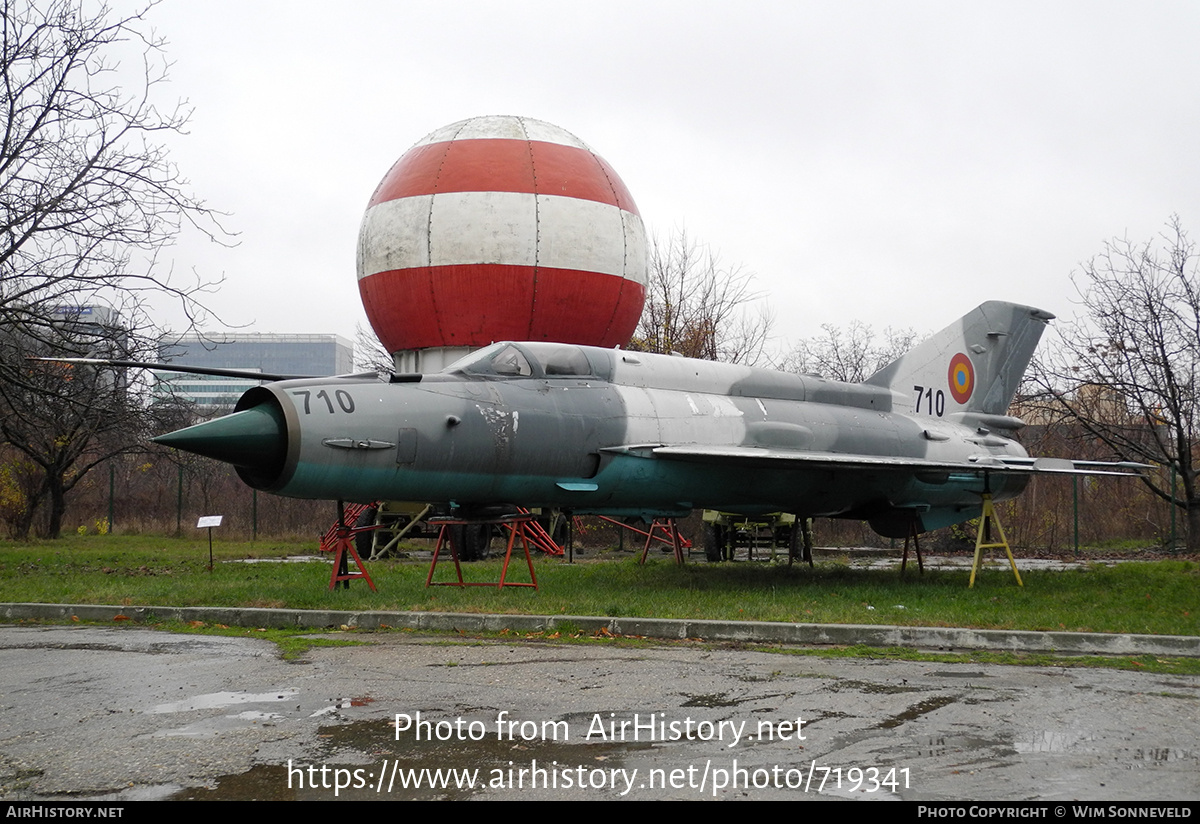 Aircraft Photo of 710 | Mikoyan-Gurevich MiG-21M Lancer A | Romania - Air Force | AirHistory.net #719341