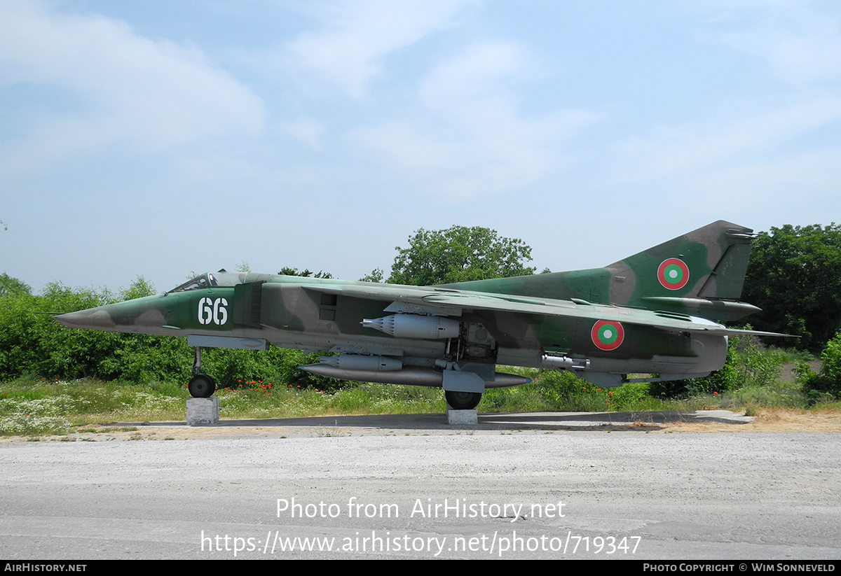 Aircraft Photo of 66 | Mikoyan-Gurevich MiG-23BN | Bulgaria - Air Force | AirHistory.net #719347