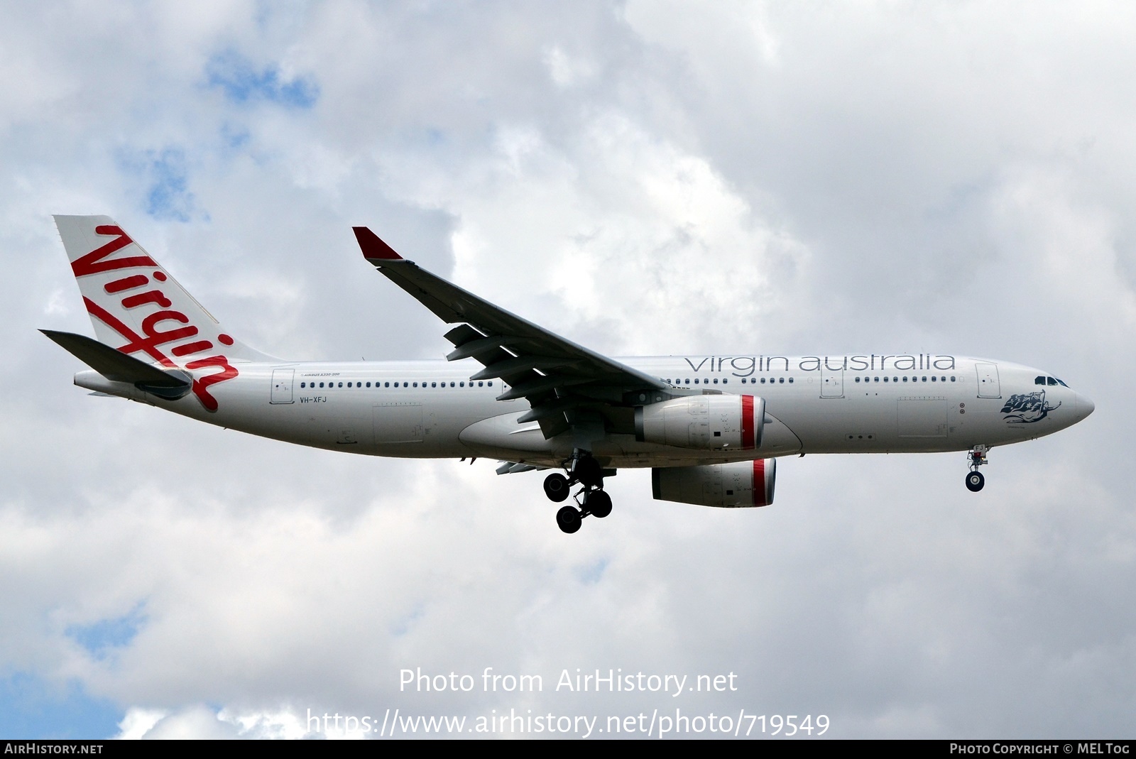 Aircraft Photo of VH-XFJ | Airbus A330-243 | Virgin Australia Airlines | AirHistory.net #719549