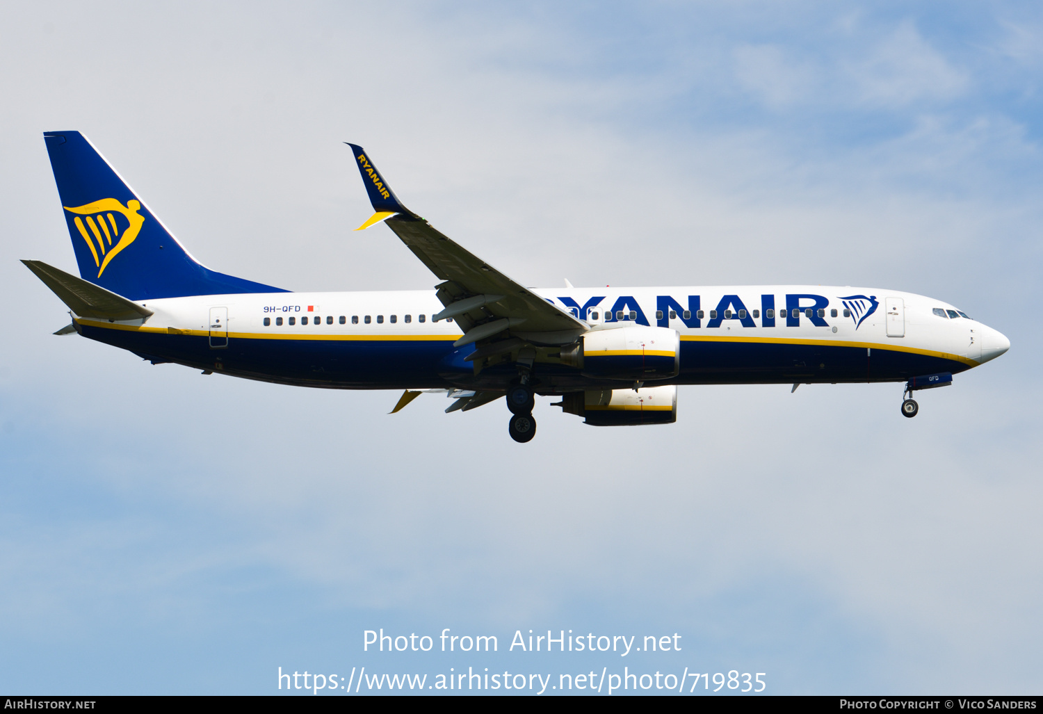 Aircraft Photo of 9H-QFD | Boeing 737-8AS | Ryanair | AirHistory.net #719835