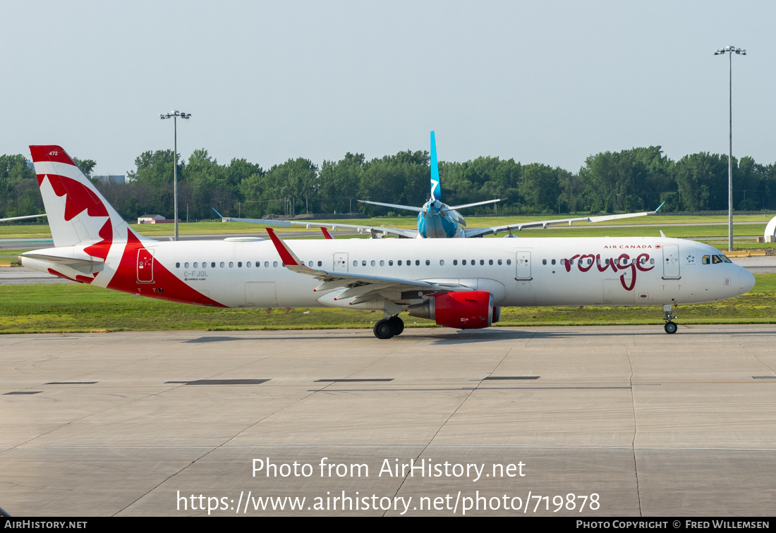 Aircraft Photo of C-FJQL | Airbus A321-211 | Air Canada Rouge | AirHistory.net #719878