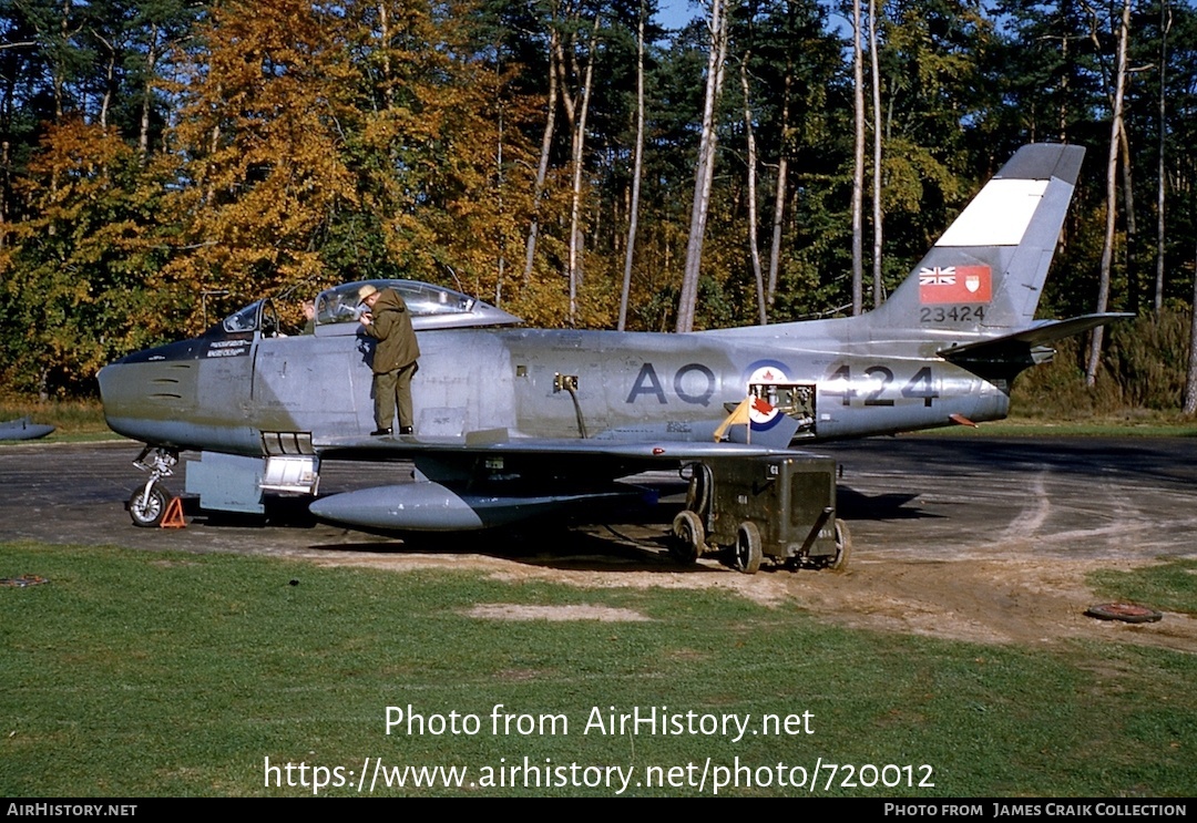 Aircraft Photo of 23424 | Canadair CL-13B Sabre 6 | Canada - Air Force | AirHistory.net #720012