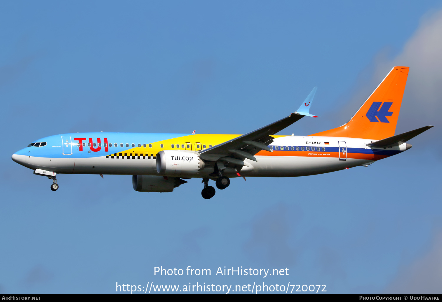 Aircraft Photo of D-AMAH | Boeing 737-8 Max 8 | TUI | Hapag-Lloyd | AirHistory.net #720072