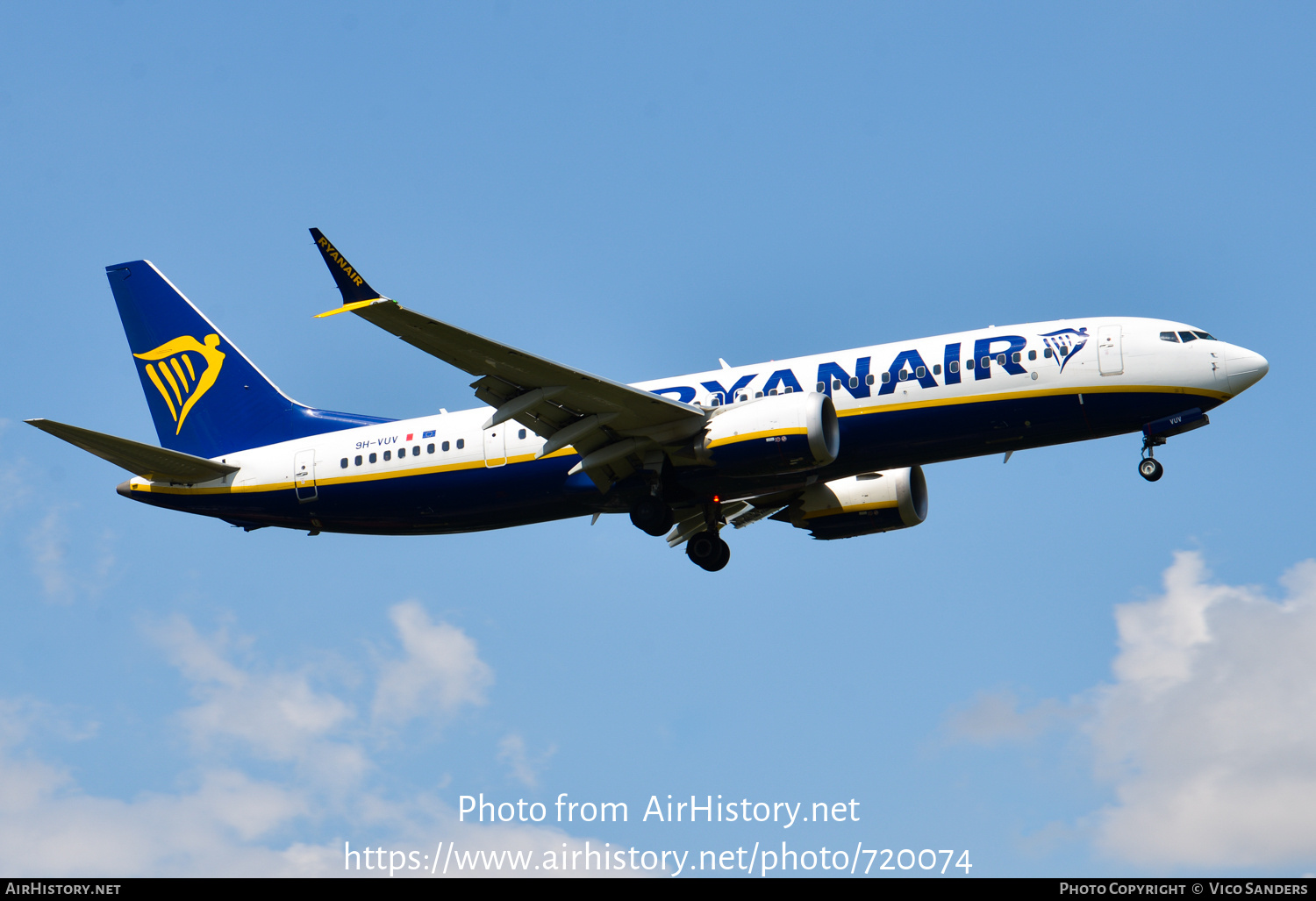 Aircraft Photo of 9H-VUV | Boeing 737-8200 Max 200 | Ryanair | AirHistory.net #720074