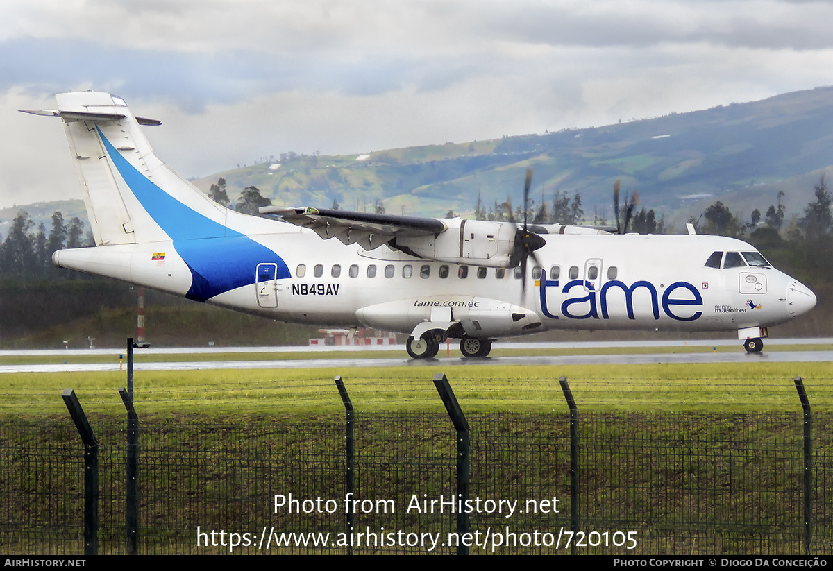 Aircraft Photo of N849AV | ATR ATR-42-500 | TAME Línea Aérea del Ecuador | AirHistory.net #720105