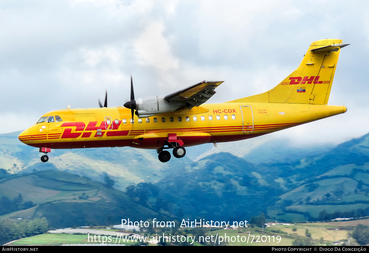 Aircraft Photo of HC-CDX | ATR ATR-42-300 | DHL International | AirHistory.net #720119