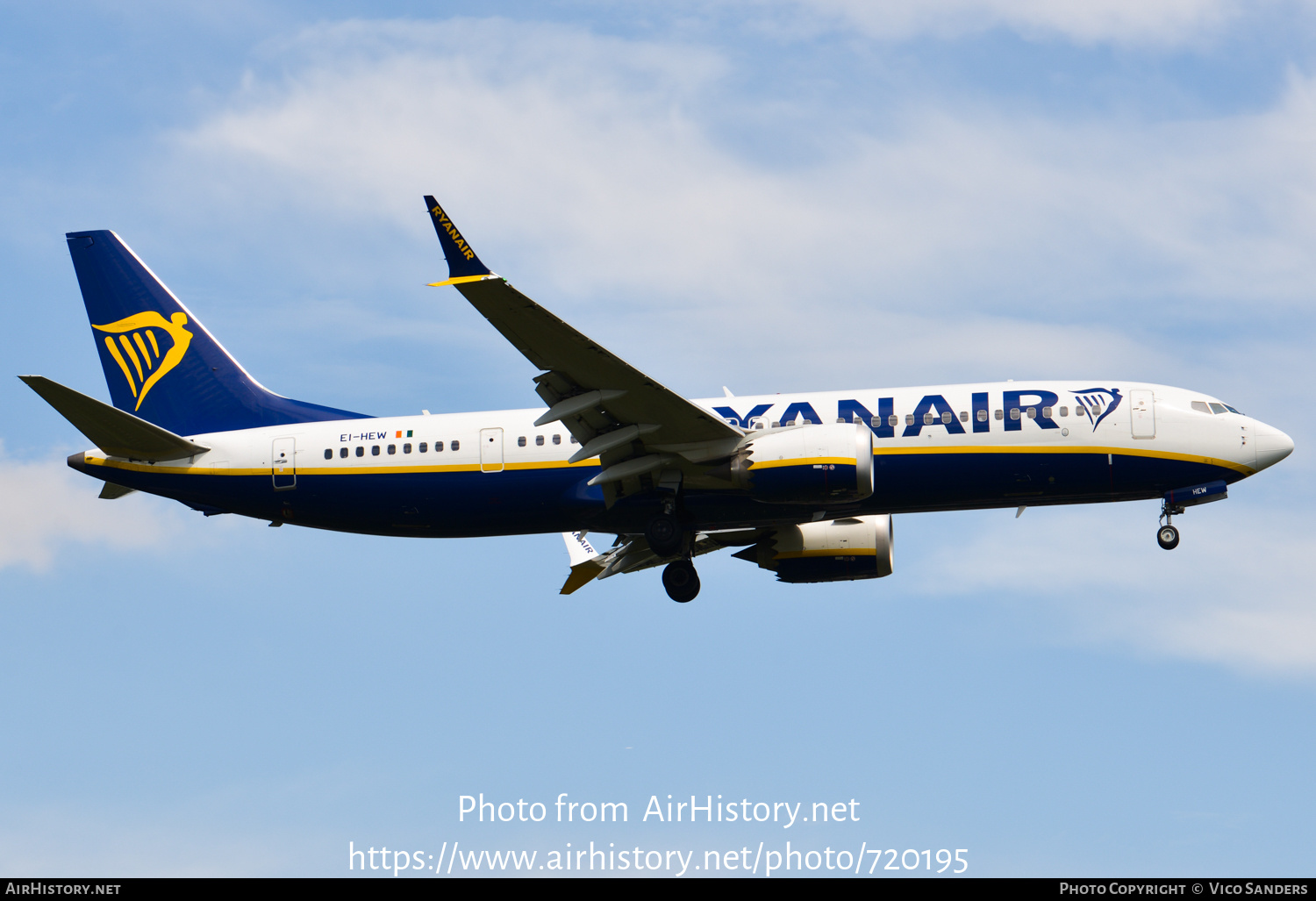 Aircraft Photo of EI-HEW | Boeing 737-8200 Max 200 | Ryanair | AirHistory.net #720195