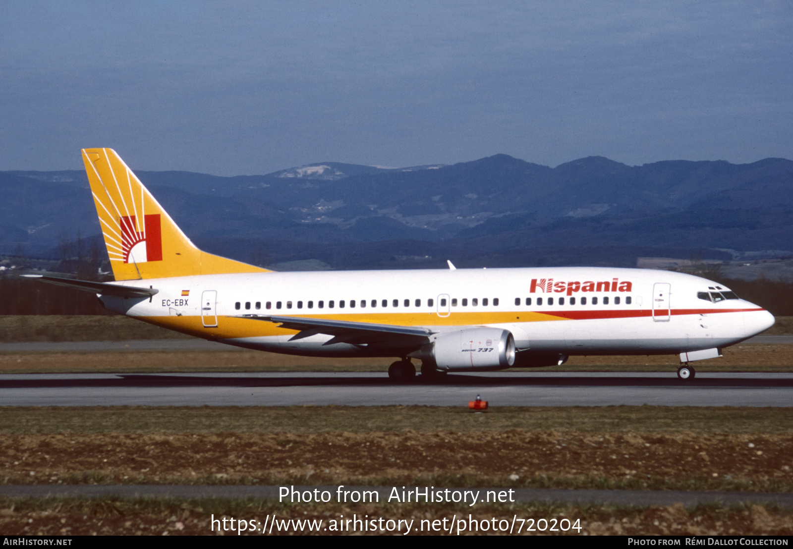 Aircraft Photo of EC-EBX | Boeing 737-3Y0 | Hispania Líneas Aéreas | AirHistory.net #720204