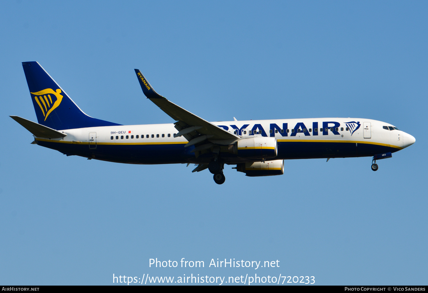 Aircraft Photo of 9H-QEU | Boeing 737-8AS | Ryanair | AirHistory.net #720233