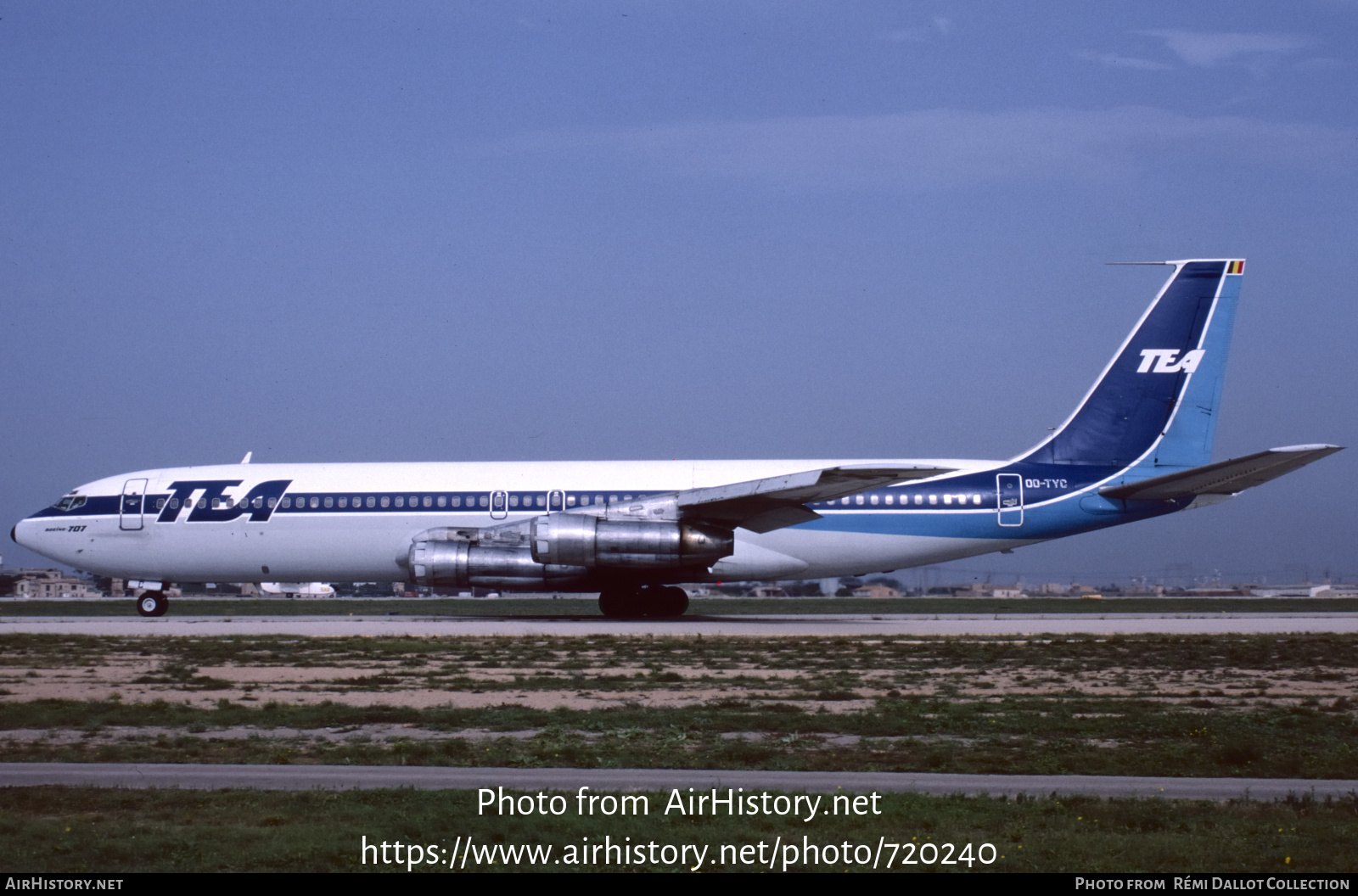 Aircraft Photo of OO-TYC | Boeing 707-328(B) | TEA - Trans European Airways | AirHistory.net #720240