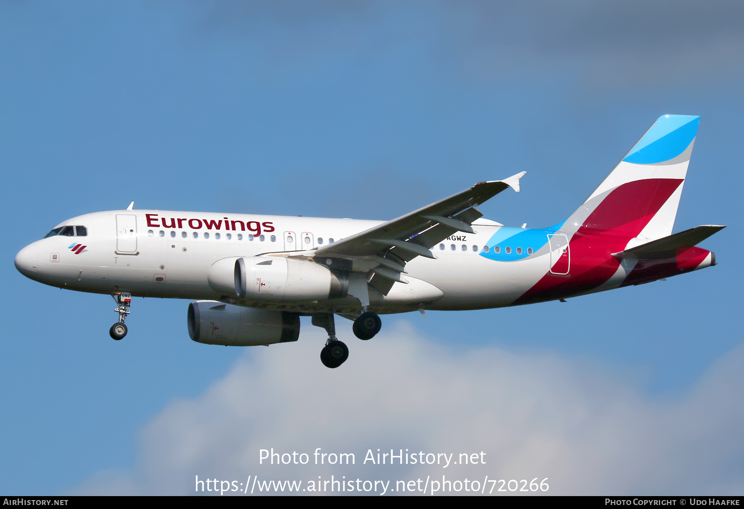 Aircraft Photo of D-AGWZ | Airbus A319-132 | Eurowings | AirHistory.net #720266