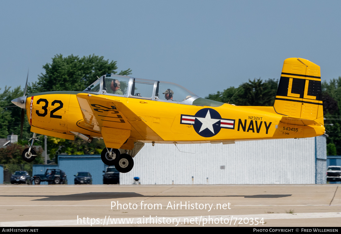 Aircraft Photo of N232VT / 543455 | Beech T-34A Mentor | USA - Navy | AirHistory.net #720354