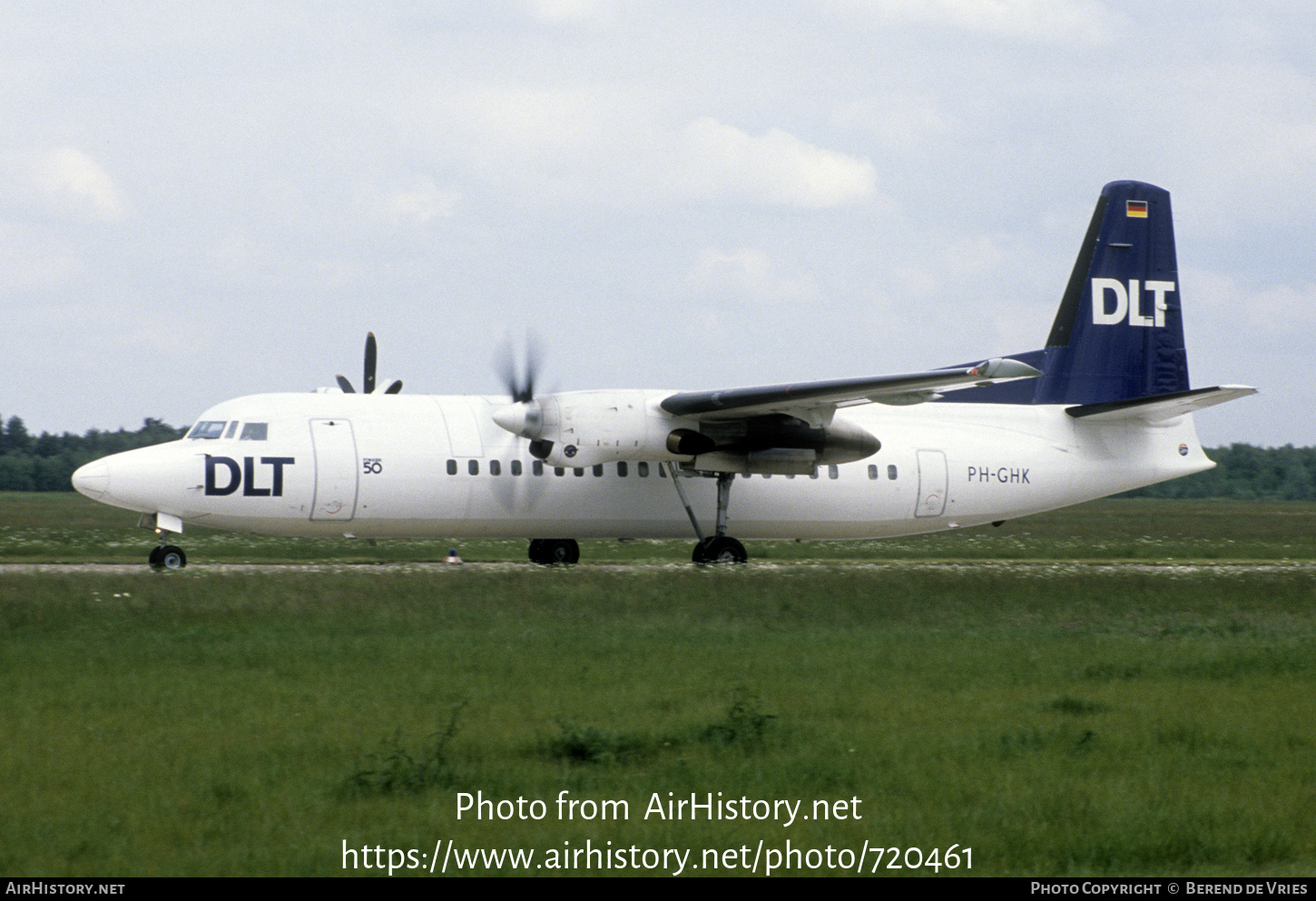 Aircraft Photo of PH-GHK | Fokker 50 | DLT - Deutsche Luftverkehrsgesellschaft | AirHistory.net #720461