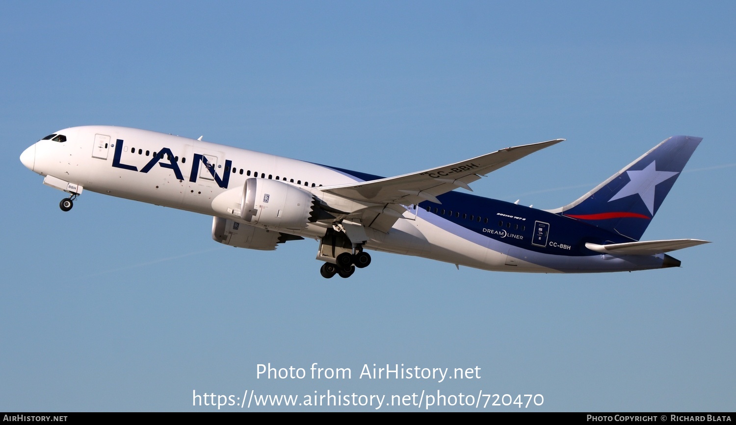 Aircraft Photo of CC-BBH | Boeing 787-8 Dreamliner | LAN Airlines - Línea Aérea Nacional | AirHistory.net #720470