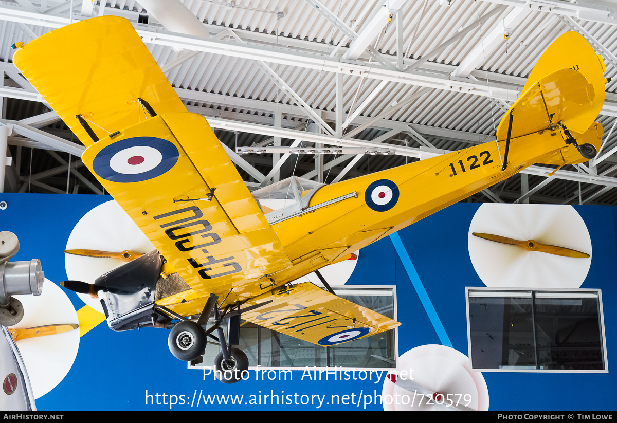 Aircraft Photo of CF-COU / 1122 | De Havilland D.H. 82C Tiger Moth | Canada - Air Force | AirHistory.net #720579