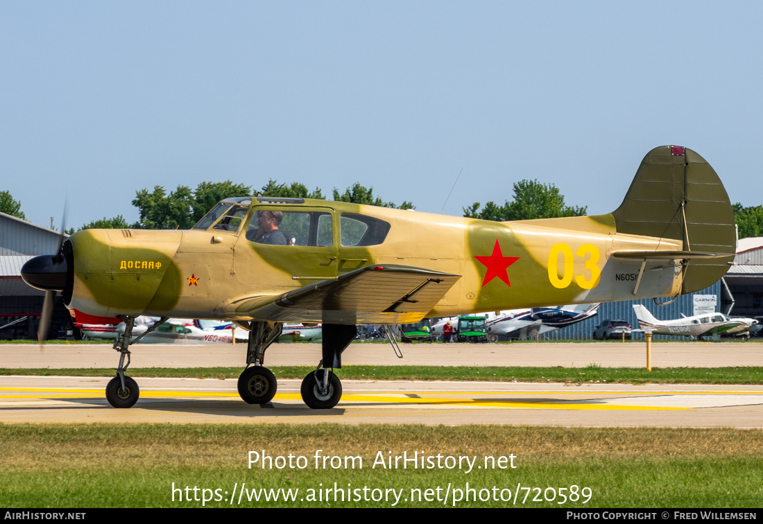 Aircraft Photo of N60516 / 03 yellow | Yakovlev Yak-18T | Soviet Union - DOSAAF | AirHistory.net #720589