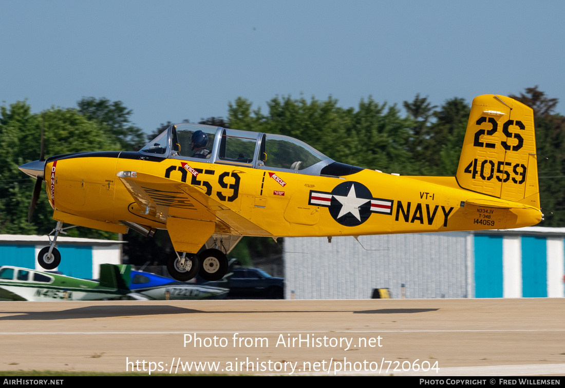 Aircraft Photo of N334JV / 144059 | Beech T-34B Mentor | USA - Navy | AirHistory.net #720604