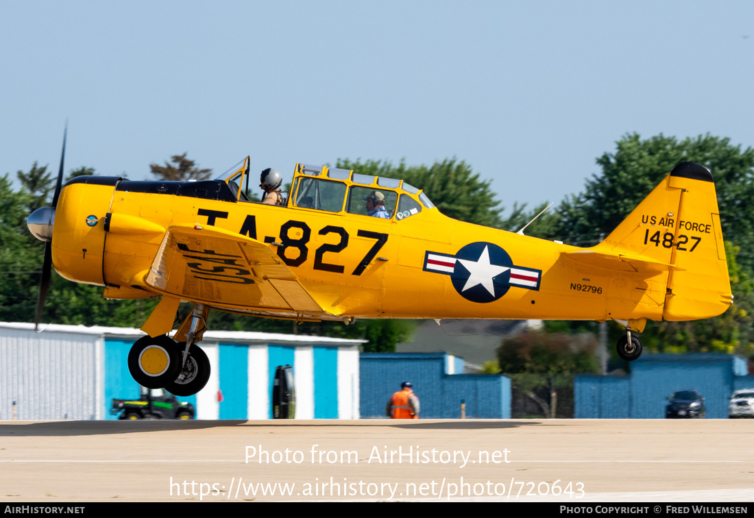 Aircraft Photo of N92796 / 14827 | North American T-6G Texan | USA - Air Force | AirHistory.net #720643