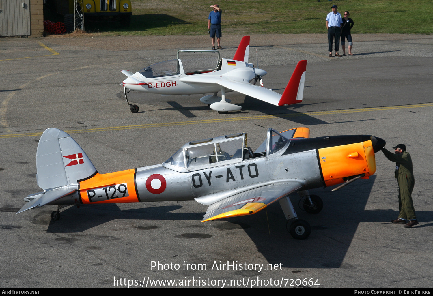 Aircraft Photo of OY-ATO / P-129 | De Havilland DHC-1 Chipmunk Mk22 | Denmark - Air Force | AirHistory.net #720664