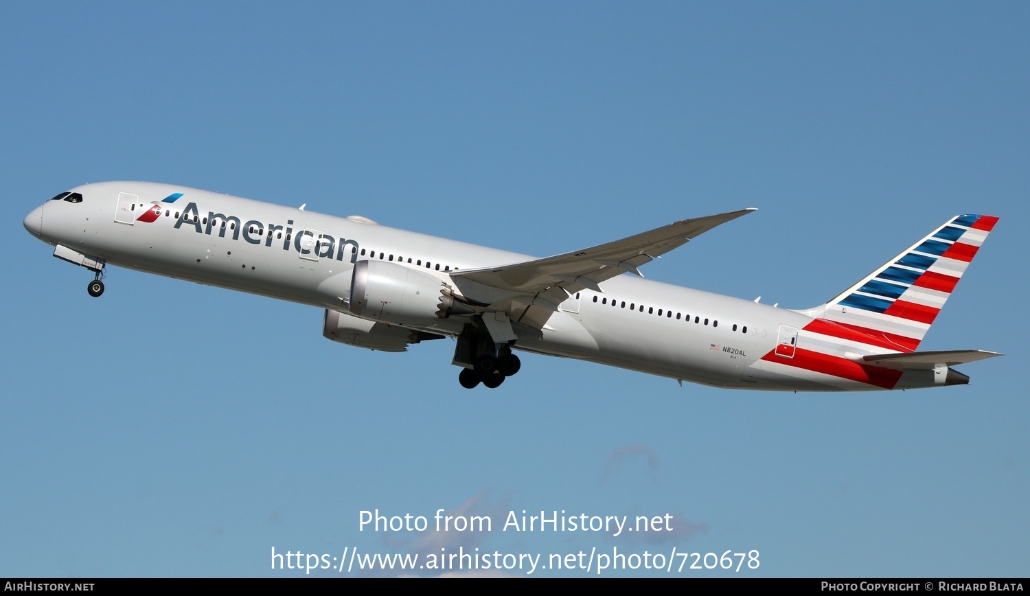 Aircraft Photo of N820AL | Boeing 787-9 Dreamliner | American Airlines | AirHistory.net #720678