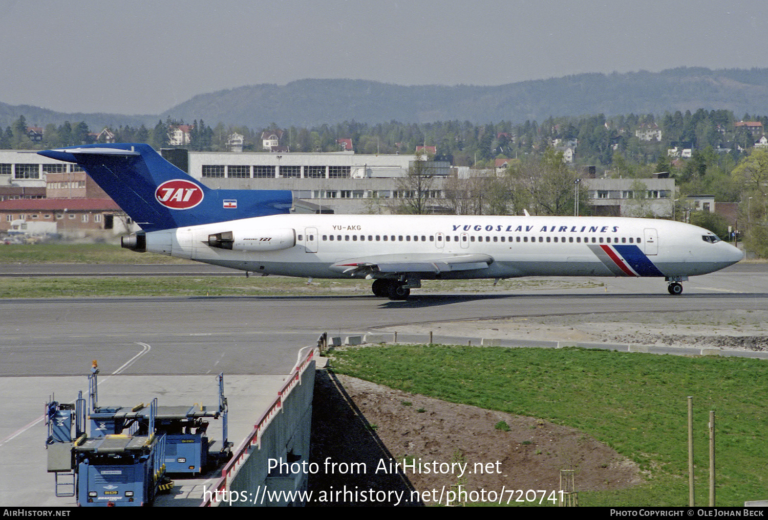 Aircraft Photo of YU-AKG | Boeing 727-2H9/Adv | JAT Yugoslav Airlines - Jugoslovenski Aerotransport | AirHistory.net #720741