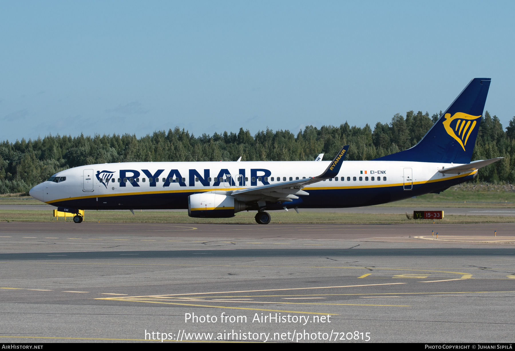 Aircraft Photo of EI-ENK | Boeing 737-8AS | Ryanair | AirHistory.net #720815