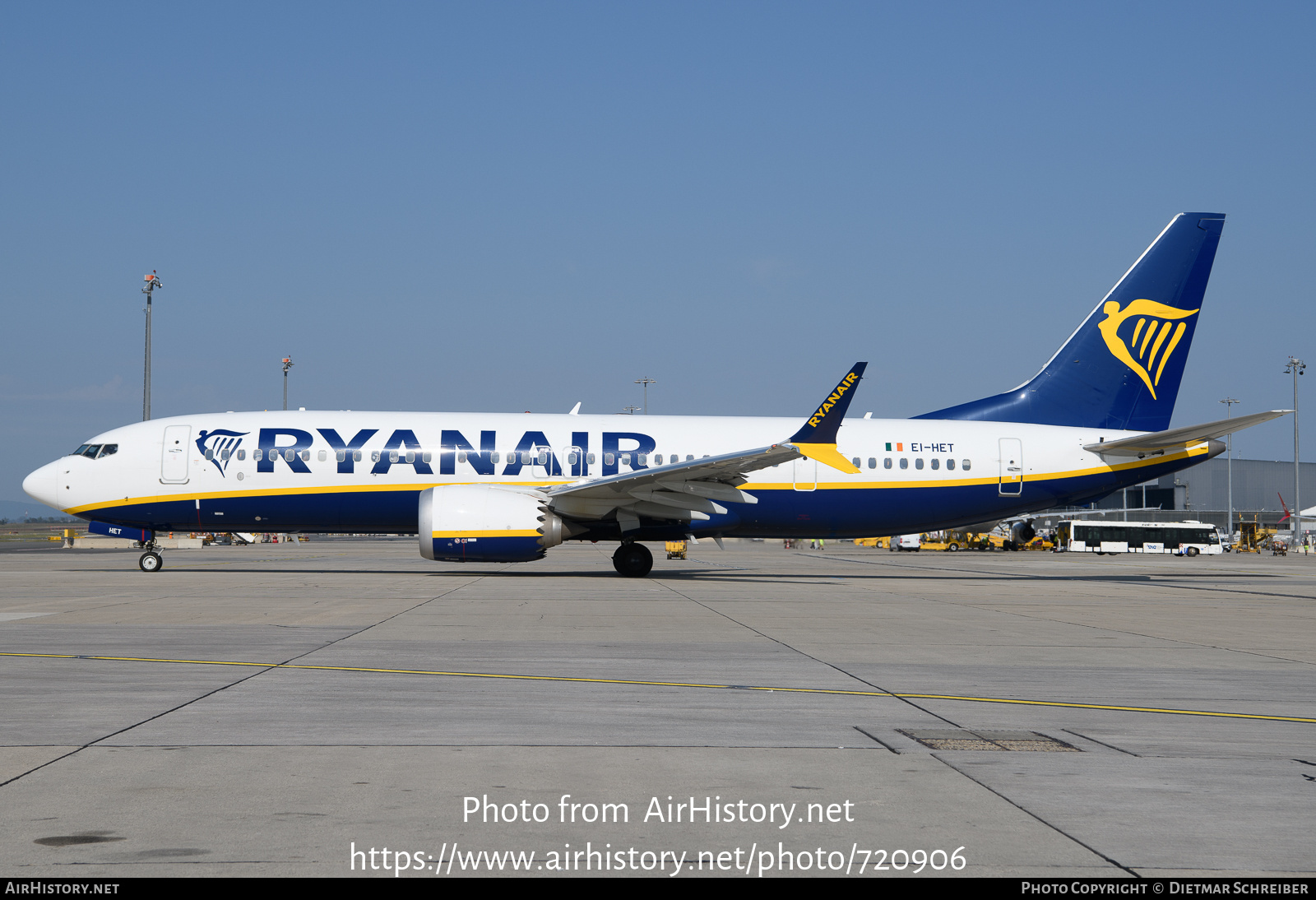 Aircraft Photo of EI-HET | Boeing 737-8200 Max 200 | Ryanair | AirHistory.net #720906