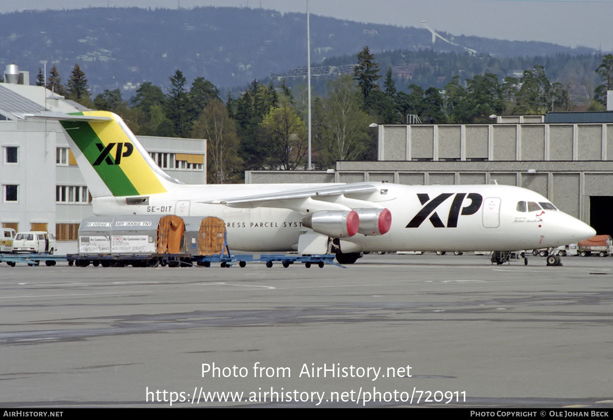 Aircraft Photo of SE-DIT | British Aerospace BAe-146-300QT Quiet Trader | XP - Express Parcel Systems | AirHistory.net #720911