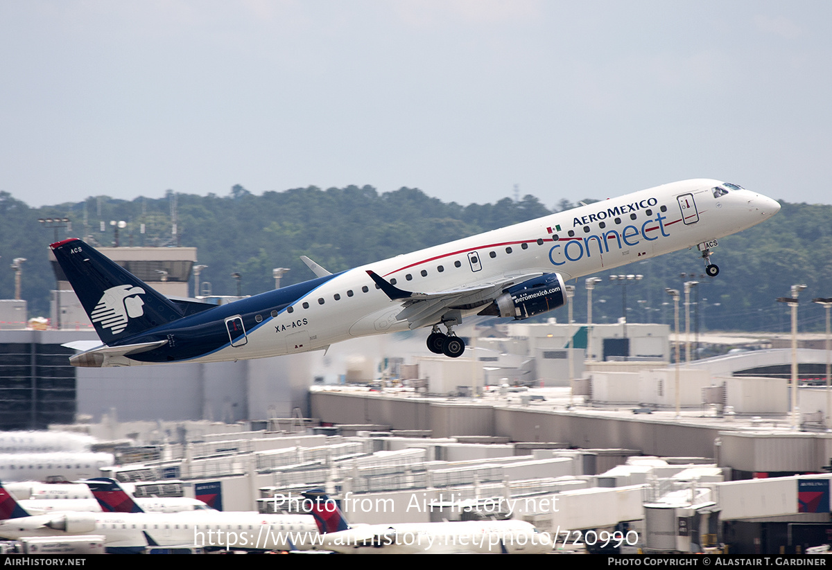 Aircraft Photo of XA-ACS | Embraer 190LR (ERJ-190-100LR) | AeroMéxico Connect | AirHistory.net #720990