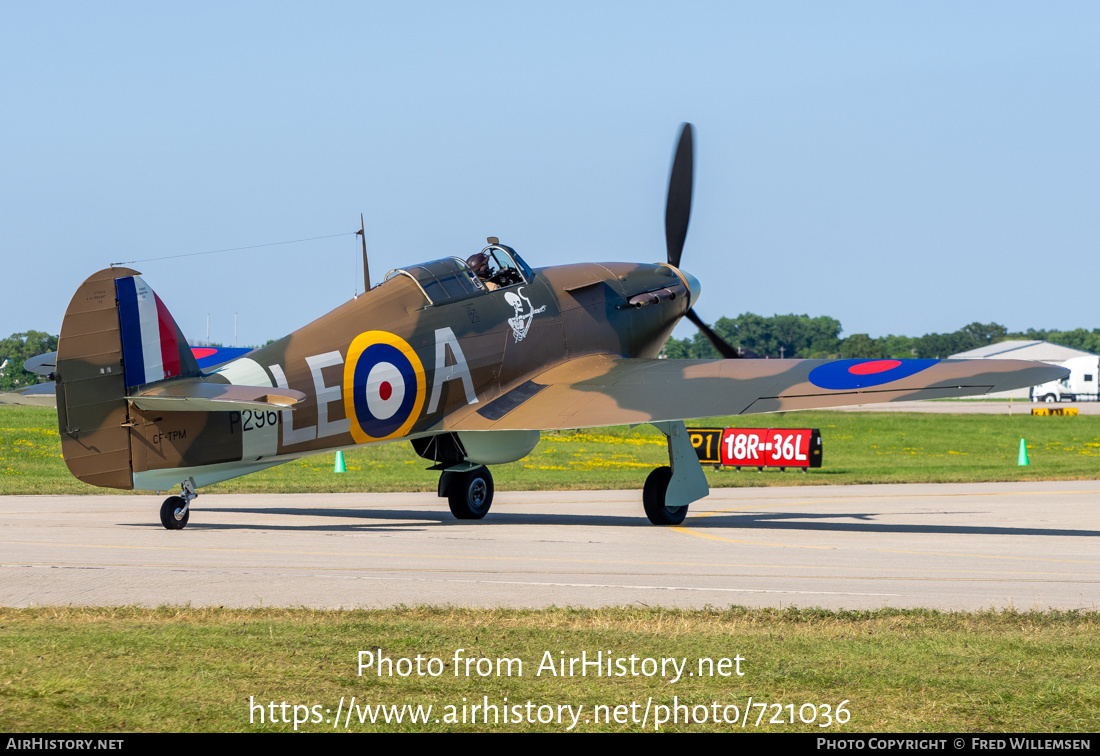 Aircraft Photo of CF-TPM / P2961 | Hawker Hurricane Mk12 | Canada - Air Force | AirHistory.net #721036