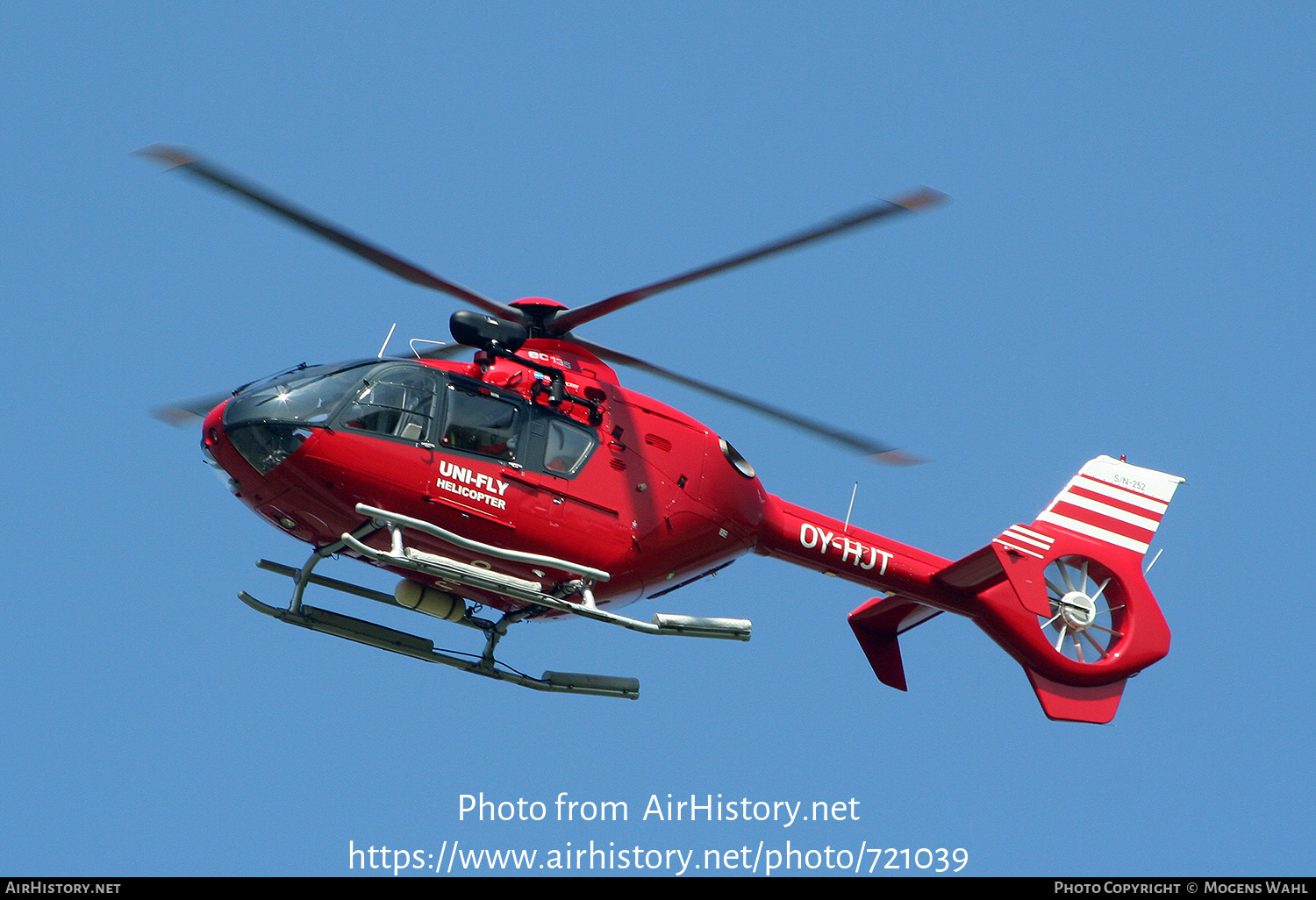 Aircraft Photo of OY-HJT | Eurocopter EC-135T-2 | Uni-Fly Helicopter | AirHistory.net #721039