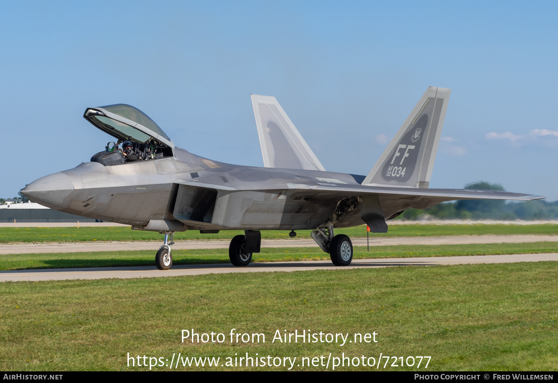 Aircraft Photo of 02-4034 / AF02-034 | Lockheed Martin F-22A Raptor | USA - Air Force | AirHistory.net #721077