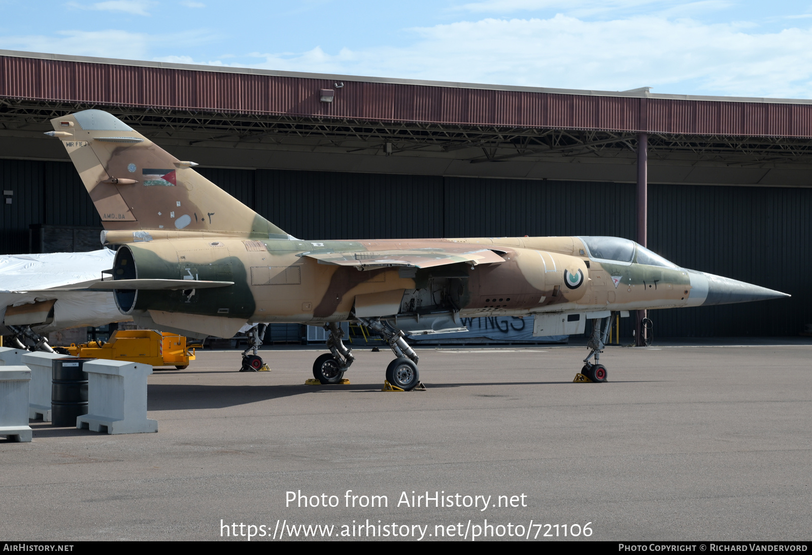 Aircraft Photo of 103 / N531DR | Dassault Mirage F1 | Jordan - Air Force | AirHistory.net #721106