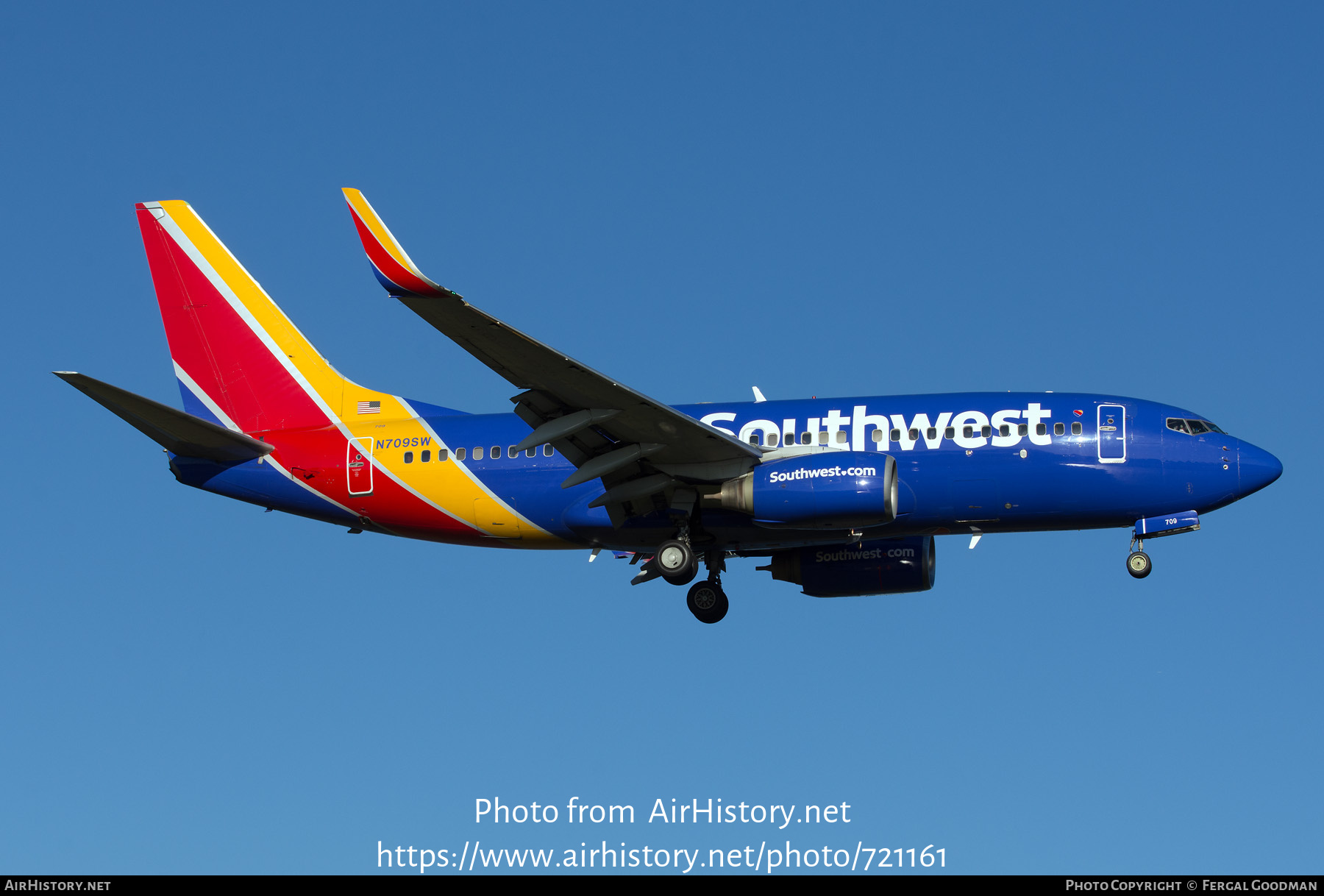 Aircraft Photo of N709SW | Boeing 737-7H4 | Southwest Airlines | AirHistory.net #721161