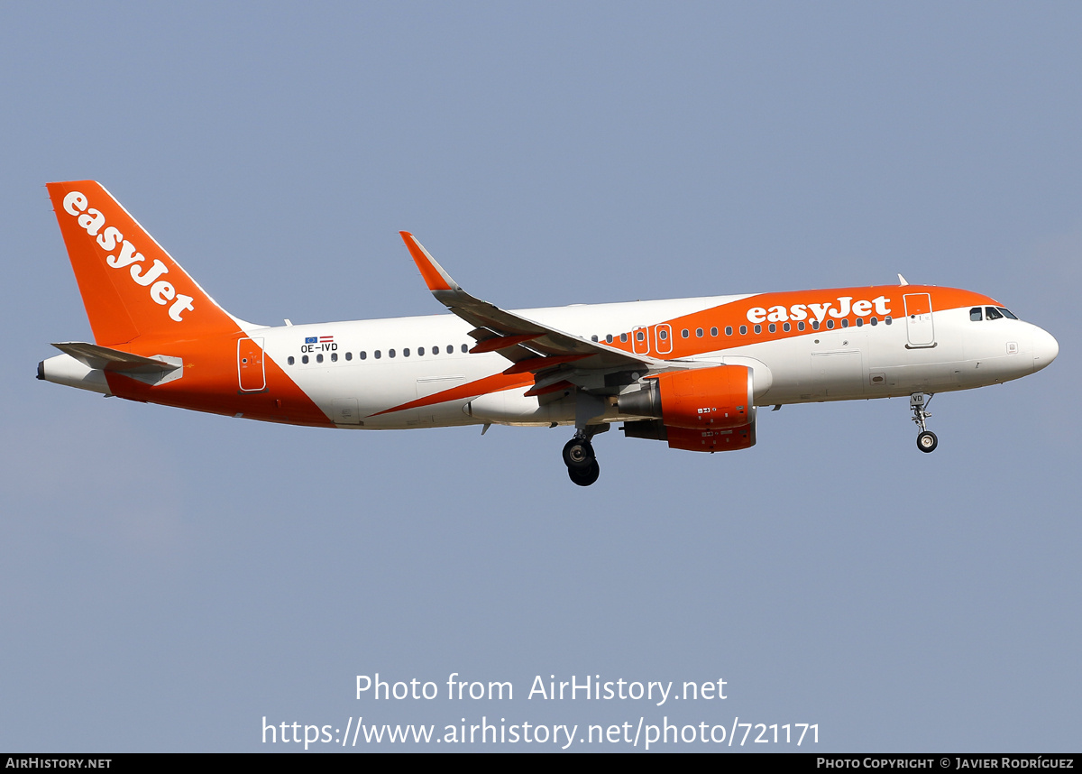 Aircraft Photo of OE-IVD | Airbus A320-214 | EasyJet | AirHistory.net #721171