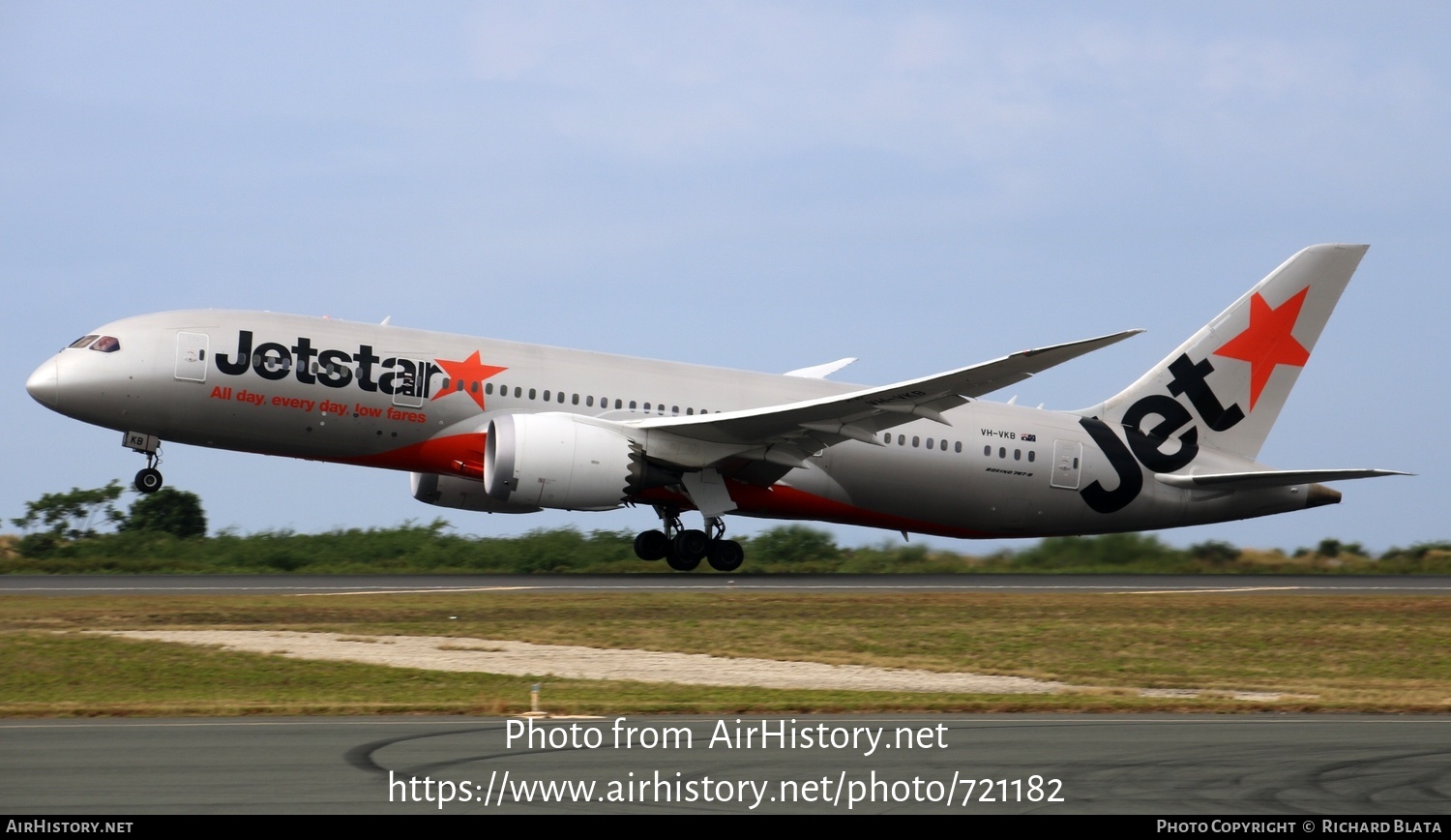 Aircraft Photo of VH-VKB | Boeing 787-8 Dreamliner | Jetstar Airways | AirHistory.net #721182