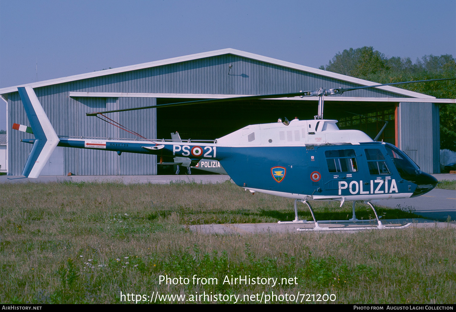 Aircraft Photo of MM80738 | Agusta AB-206A-1 JetRanger | Italy - Polizia | AirHistory.net #721200