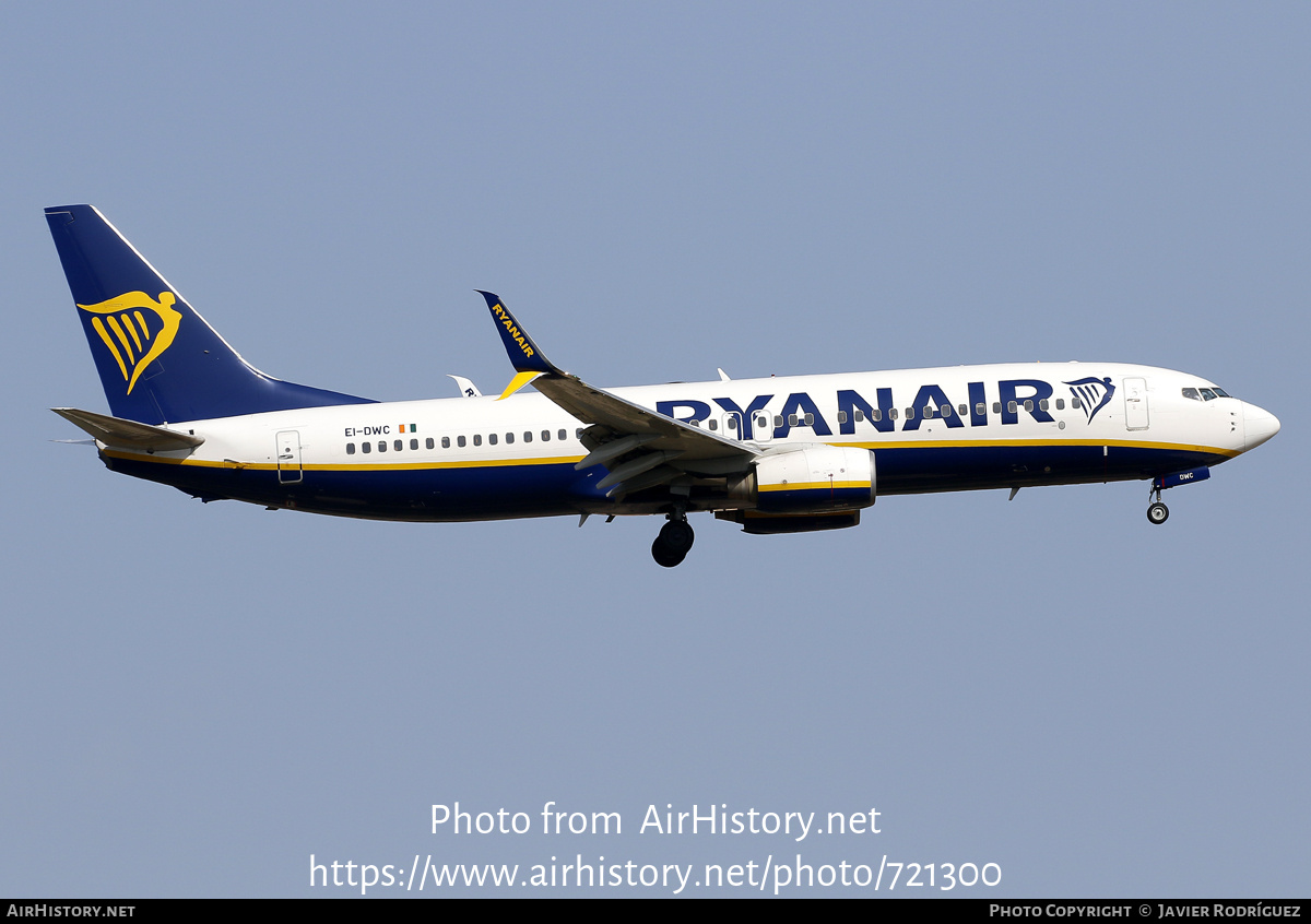 Aircraft Photo of EI-DWC | Boeing 737-8AS | Ryanair | AirHistory.net #721300