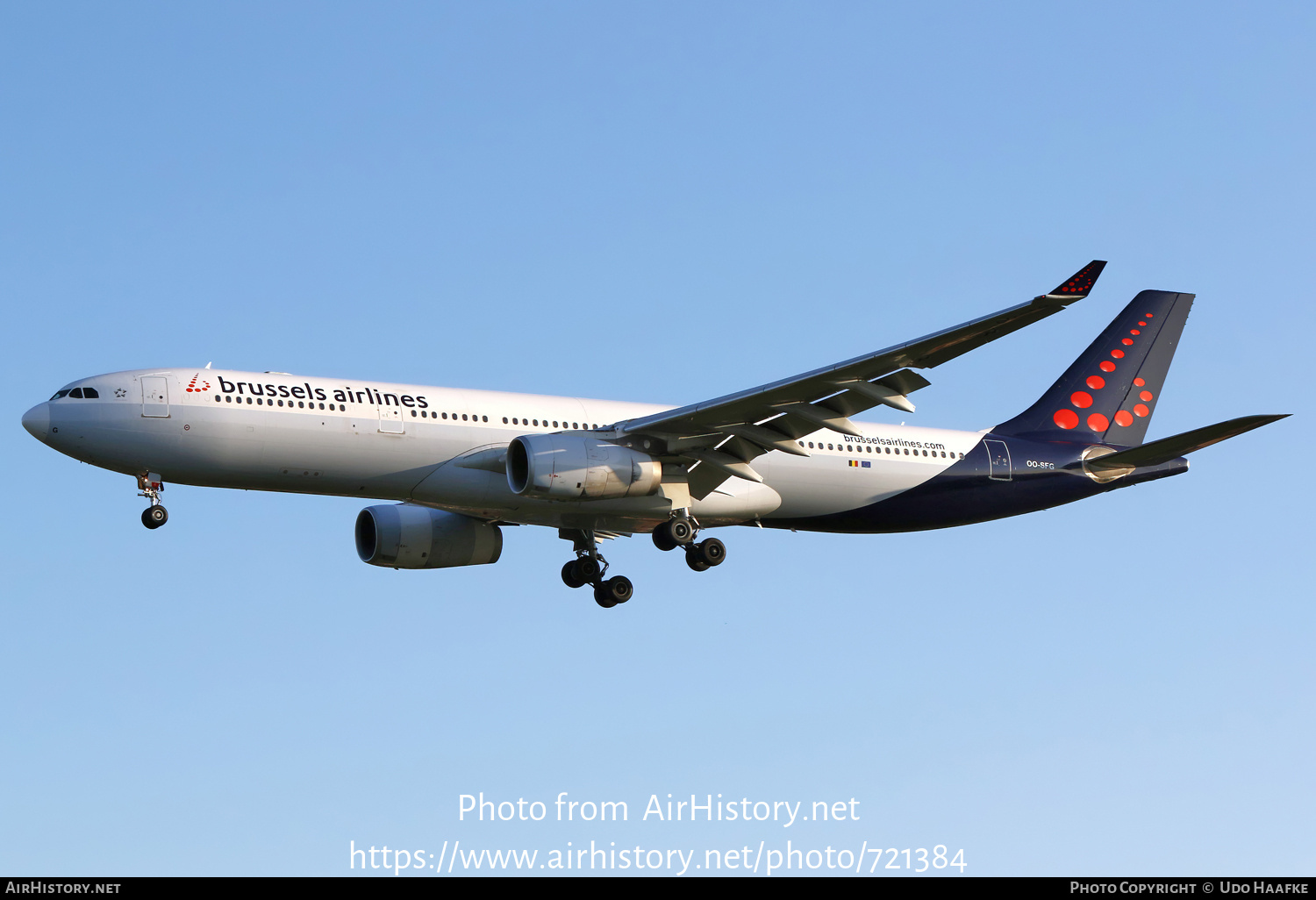 Aircraft Photo of OO-SFG | Airbus A330-343E | Brussels Airlines | AirHistory.net #721384