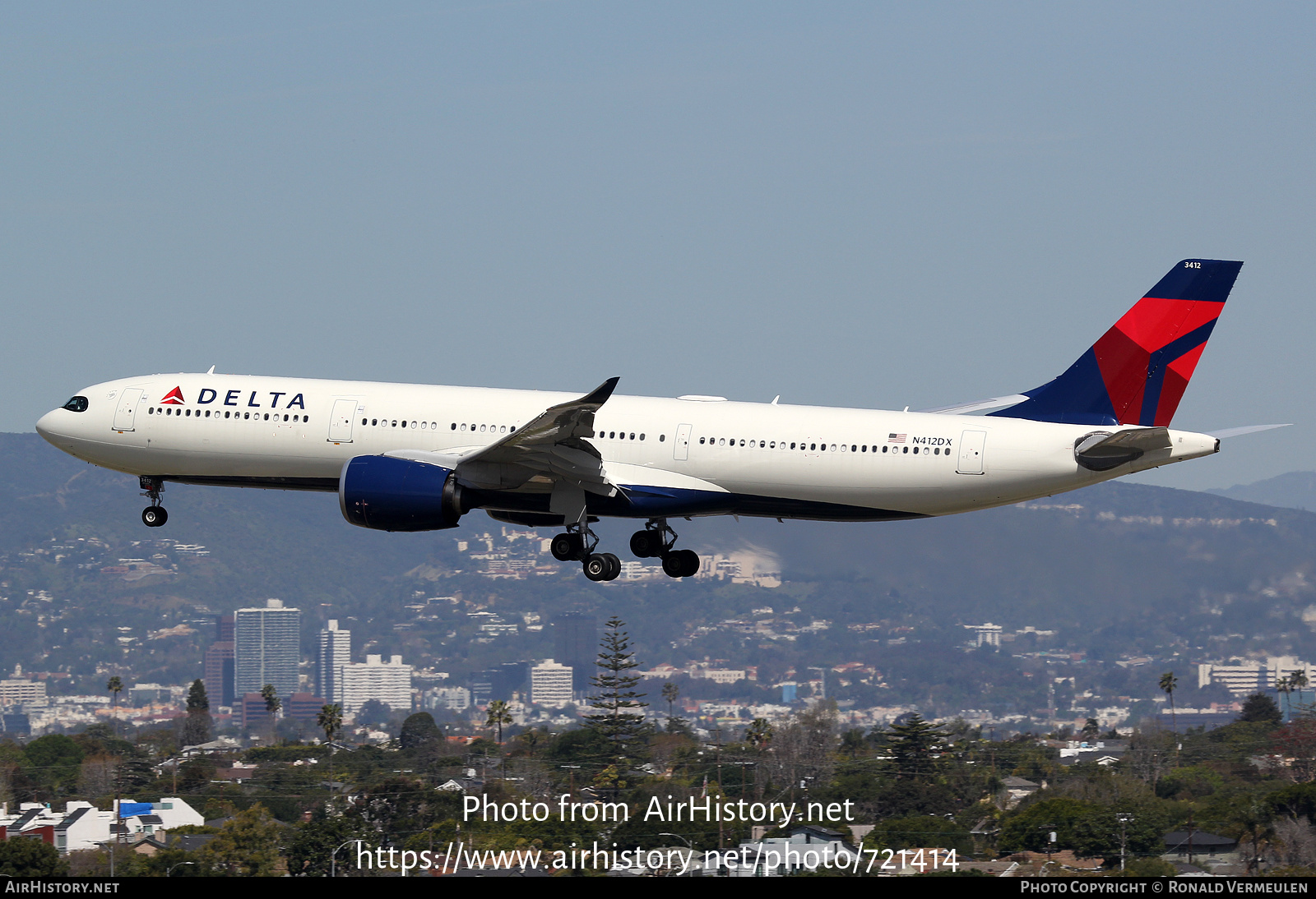 Aircraft Photo of N412DX | Airbus A330-941N | Delta Air Lines | AirHistory.net #721414