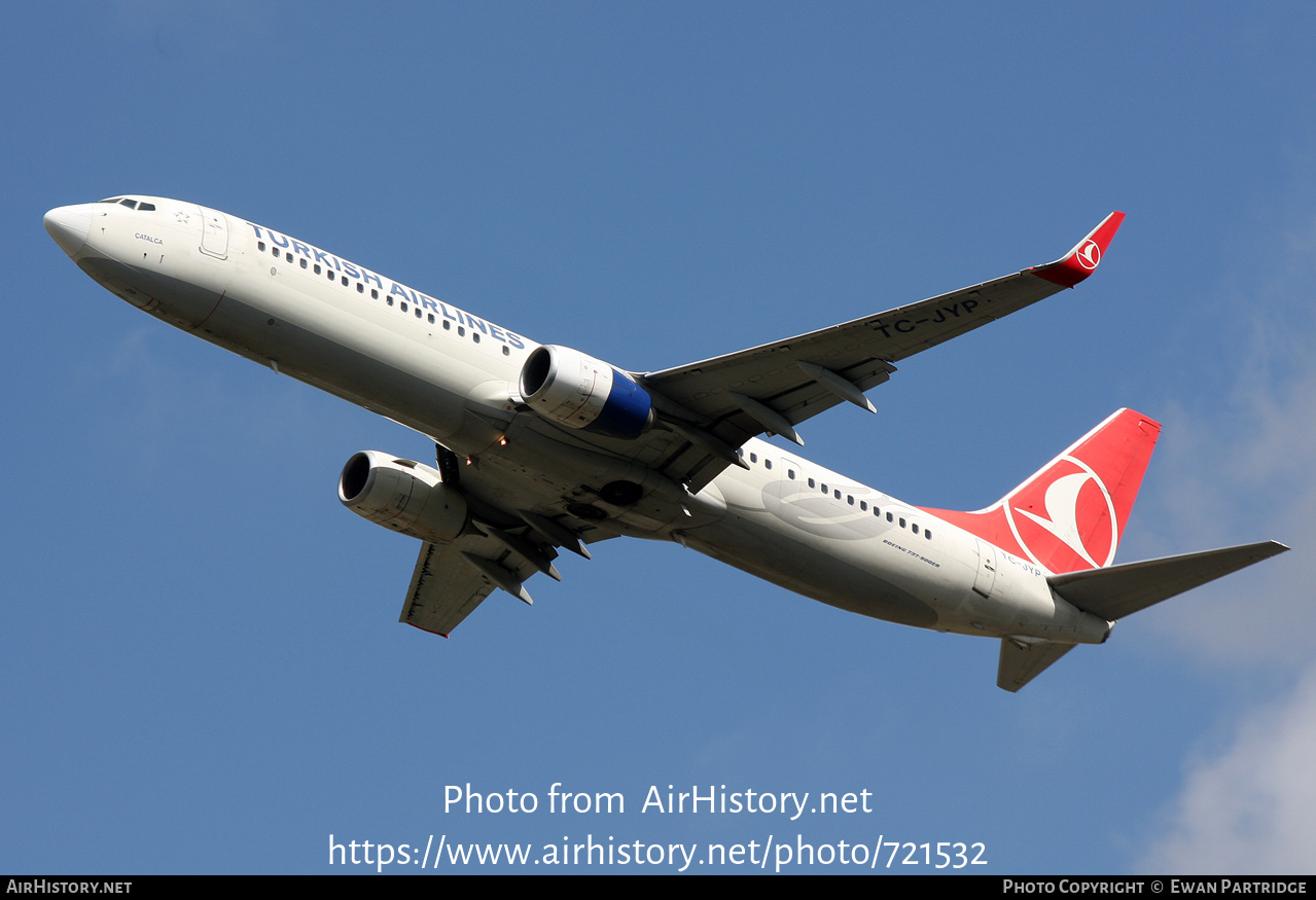 Aircraft Photo of TC-JYP | Boeing 737-9F2/ER | Turkish Airlines | AirHistory.net #721532