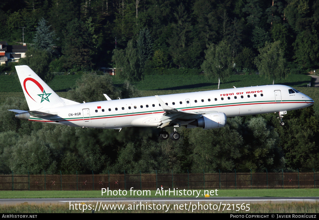 Aircraft Photo of CN-RGR | Embraer 190AR (ERJ-190-100IGW) | Royal Air Maroc - RAM | AirHistory.net #721565