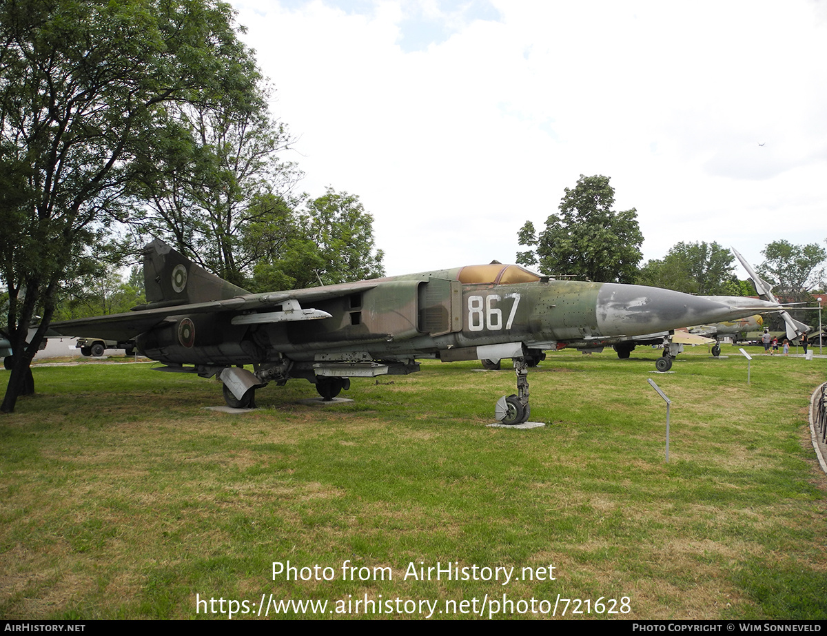 Aircraft Photo of 867 | Mikoyan-Gurevich MiG-23MLA | Bulgaria - Air Force | AirHistory.net #721628