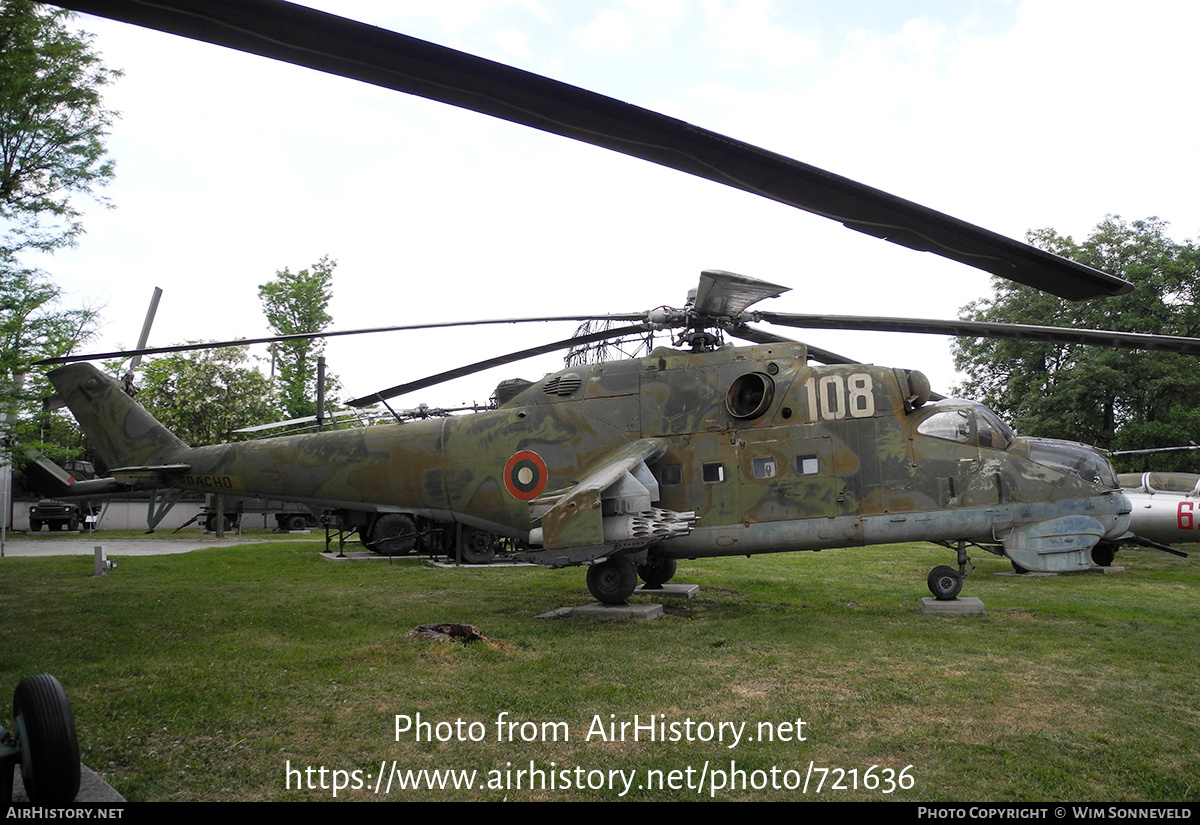 Aircraft Photo of 108 | Mil Mi-24D | Bulgaria - Air Force | AirHistory.net #721636